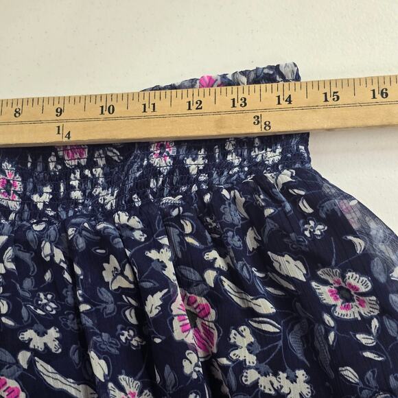 Vineyard Vines Helenium Ruffle Tiered Skirt Deep Bay Floral NWT Size L - Picture 8 of 9